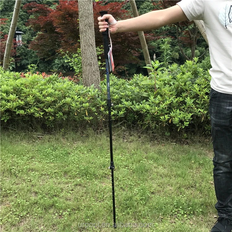 Lightweight Aluminum Cascade Mountain Stick Collapsible Hiking/walking Stick With Replaceable