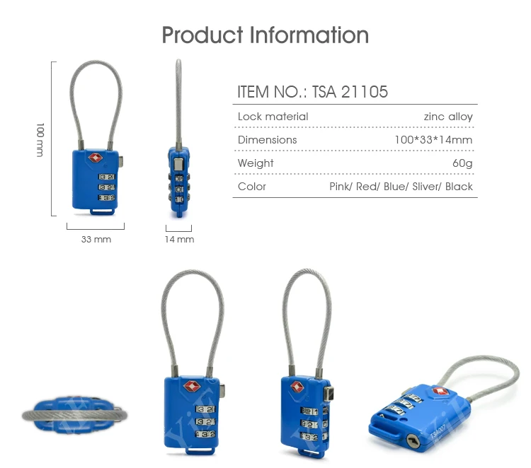Yif Tsa 3 Digit Luggage Combination Bag Padlock Tsa21105 Buy Tsa 3