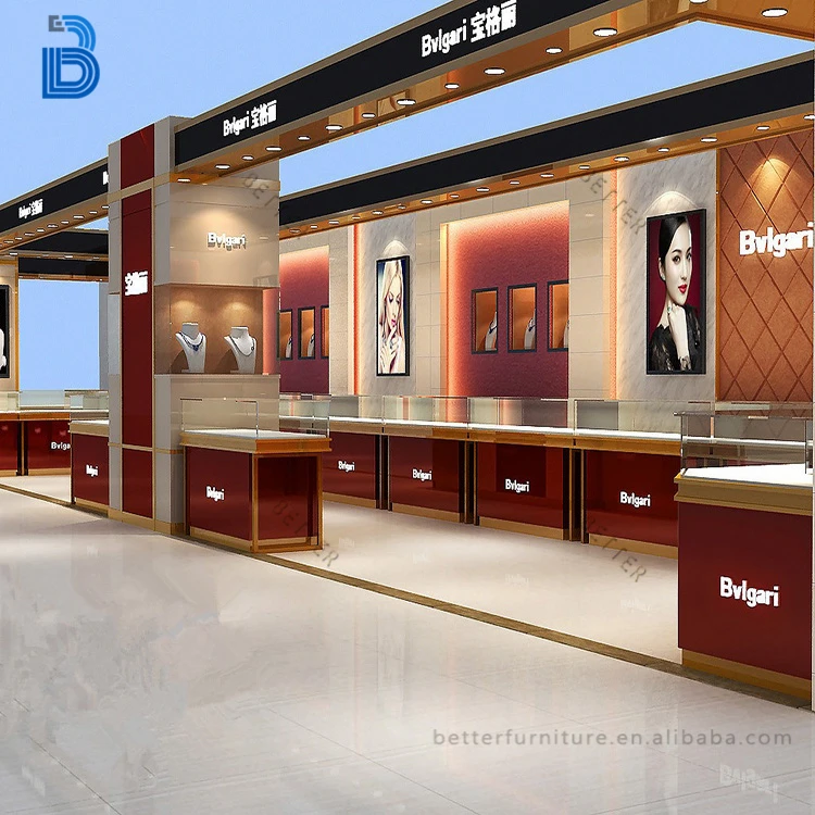 Luxury Gold Shop Furniture Design Mdf / Gold Store Fixtures Buy Gold