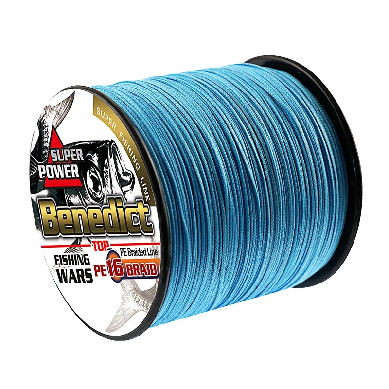 

1000M 16 strands PE braided fishing line super strength 20-500LB line fishing tackle, Red;blue;yellow;green;white;gray;pink