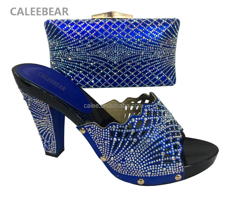 
New design beautiful color italian ladies shoes and bags for sale 