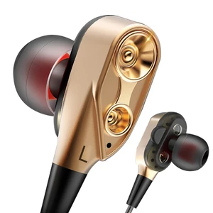 Double Unit Ear Earphones Bass Subwoofer