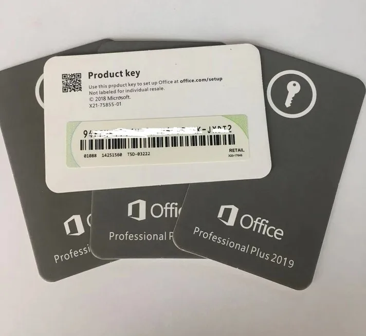 

Microsoft office 2019 professional plus key card Office 2019 pro plus license activation online, Black. white