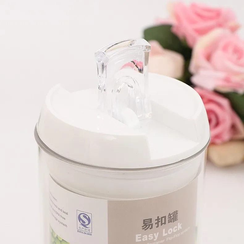 
Factory direct Sale high seal transparent Plastic Airtight 1.1L Round easy lock food containers 