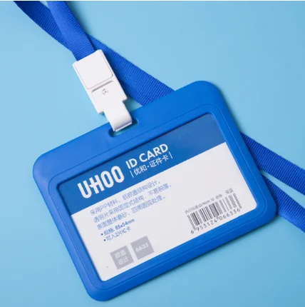 

UHOO New hard PP ID Card Holder for office, Mix colors