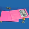 PVC Book Cover with Zipper Organizer Holder for School Office Travel Notebook Accessory Tickets Cards Covers
