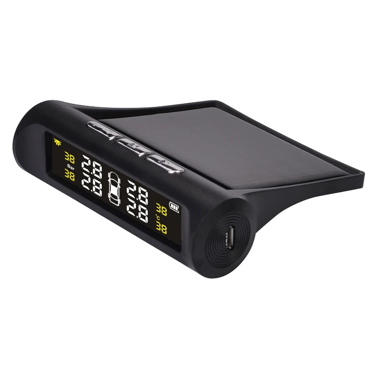 Car tire pressure monitoring system 4 pcs internal type sensor solar power TPMS