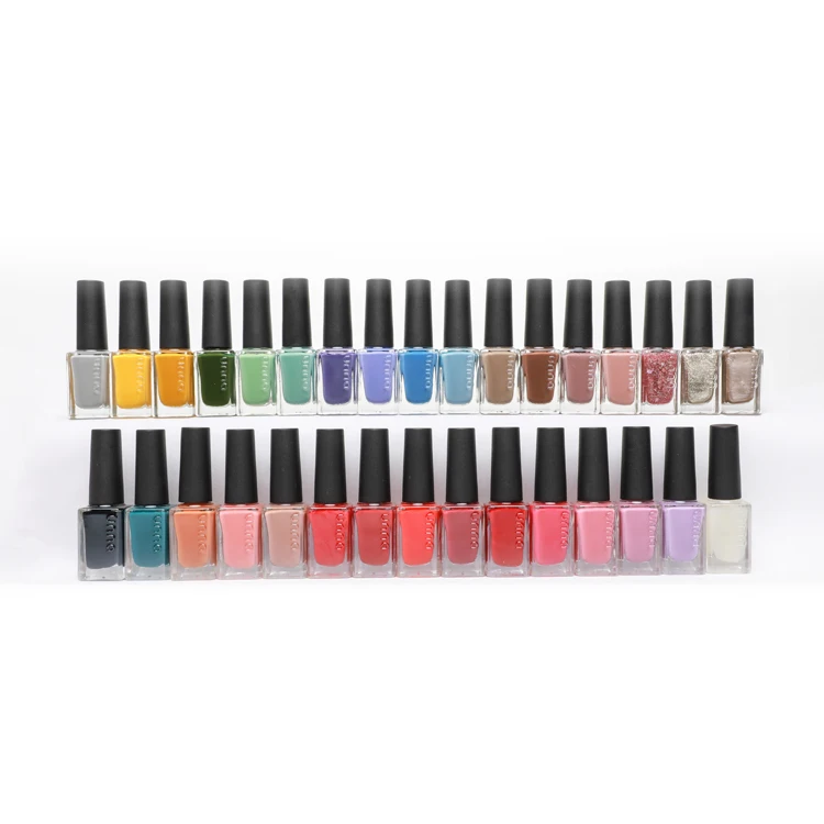 

UNNA 2019 Wholesale Popular 31-Piece 10ml Water-based Color Mirror Peel Off Nail Polish Set, 31 colors
