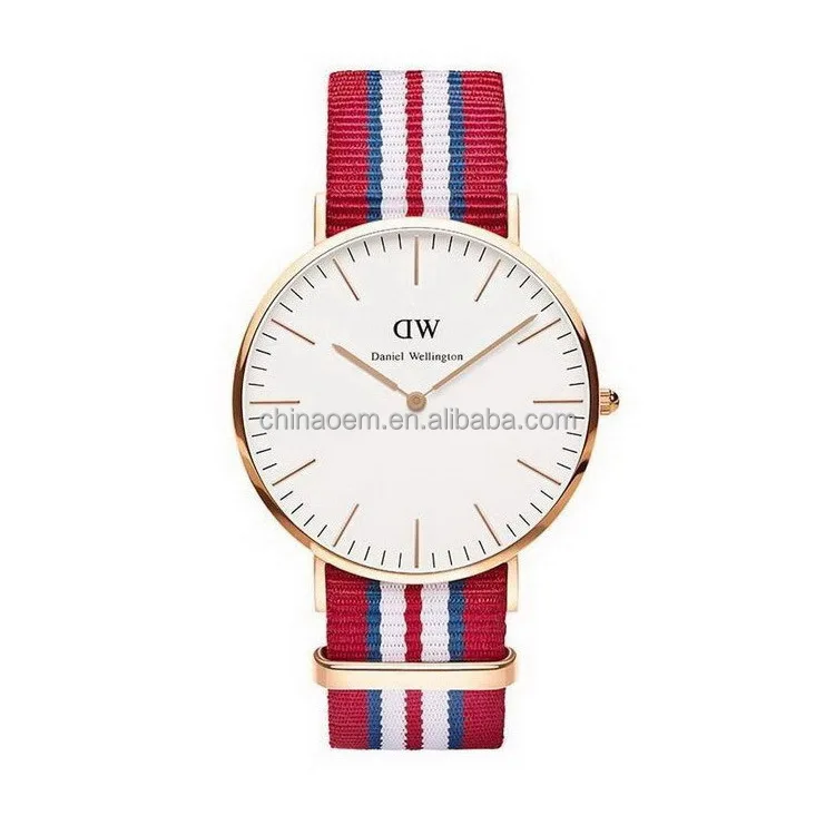 

New design fashion lady watch Color matching Canvas quartz watch custom brand watch wholesale for women