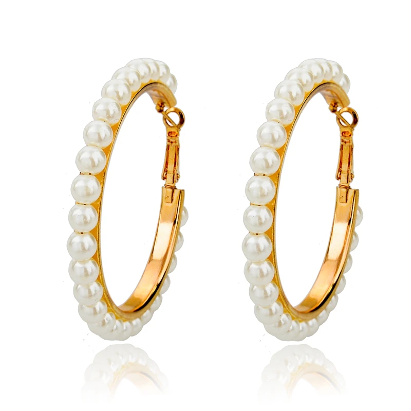 

New design Earrings, gold pearlearring,hoop earring