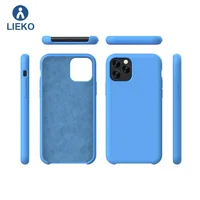 

Liquid silicon Cellphone case for iphone 11 and silicon rubber cellphone case inside with soft fiber cloth for new iphone