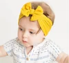 wholesale new style cute Baby turban Nylon bow headwrap Head Band Infant Newborn headband fashion baby kids headband girls