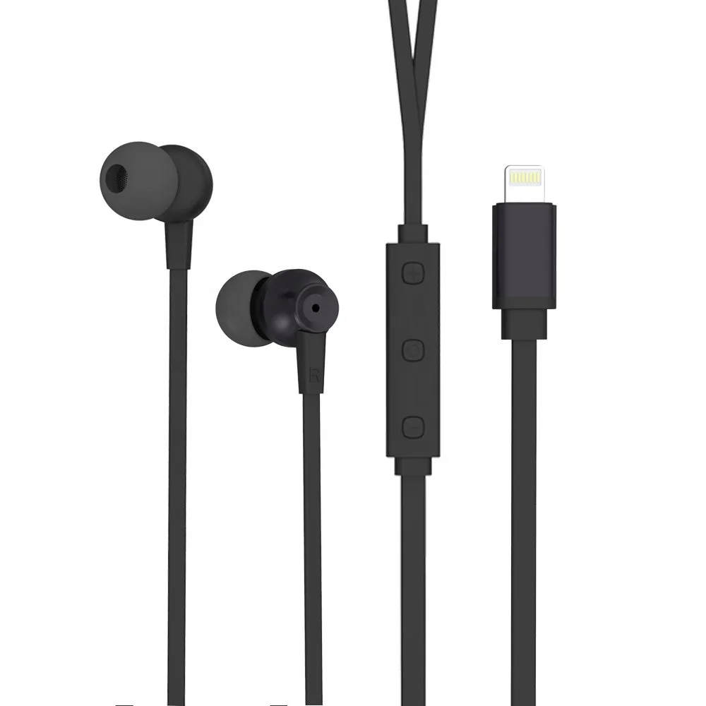 

wired stereo earphone for iphone 7/8/x ios devices with lightning port, Black / white / pink