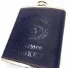 Jack Daniel's Wisky Flask With Pu Leather Wrap Stainless Steel 7oz Liquor Hip Flask