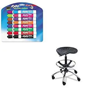 KITSAF6660BLSAN81045 - Value Kit - Safco Sit-Star Stool with Footring amp;amp; Caster (SAF6660BL) and Expo Low Odor Dry Erase Markers (SAN81045)