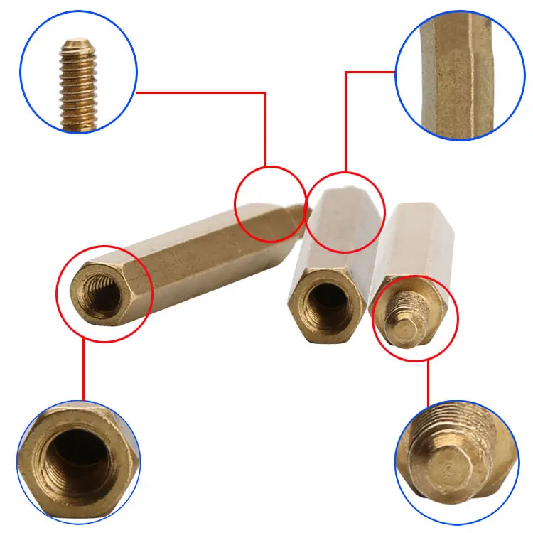 M2 M3 M4 M5 M6 M8 Male Female Thread Brass Motherboard Standoff Screw