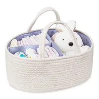 

Baby Diaper Caddy Organizer Cotton Rope Storage Basket