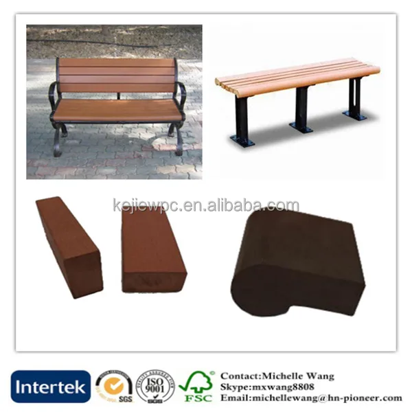 Hot Sale Wood Plastic Composite Garden Wood Bench Slats Park Bench