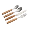 Hot-Selling Stainless Steel modern Wood Handle Spoons and Forks Wedding Flatware Sets