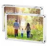 Acrylic Picture Frame, Clear Frames Double Sided, Free Stand in Desk, Table and Cabinet