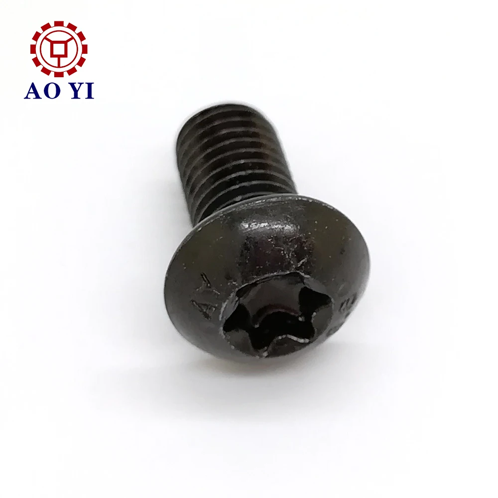 
M3.5 X 6 / Torx T10 black zinc plated full thread machine Screws 