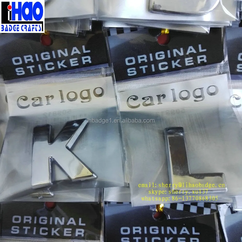 Custom 3d Plastic Logo Car Emblem /abs Chrome Car Badge/auto Letters