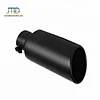 Black Coated 2.5 Inch Inlet 4 Inch Outlet 9 Inch Long Stainless Steel Angle Cut Exhaust Tip