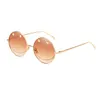 YTSRJ11888 Top metal smile face sunglasses round frame irregularity