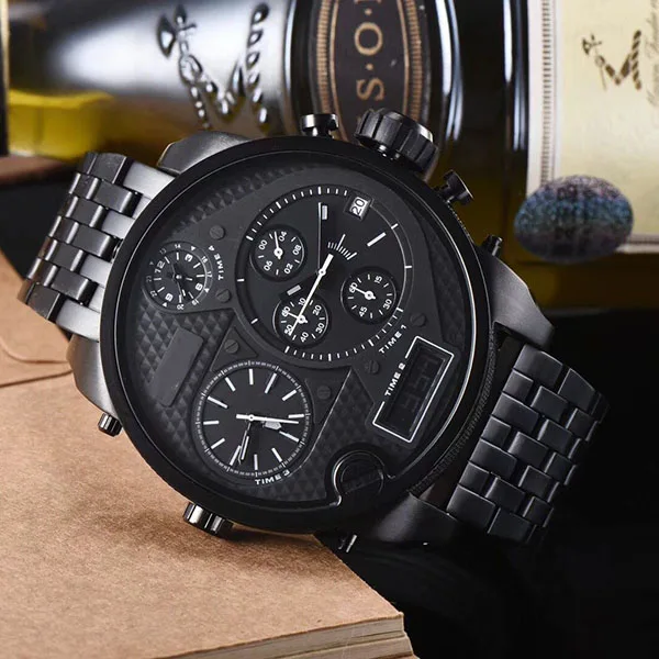 

Top Luxury Popular Brand Men Watch Stainless Steel Quartz Wristwatch Clock Genuine Leather Sport dz Watches zegarek, 10color