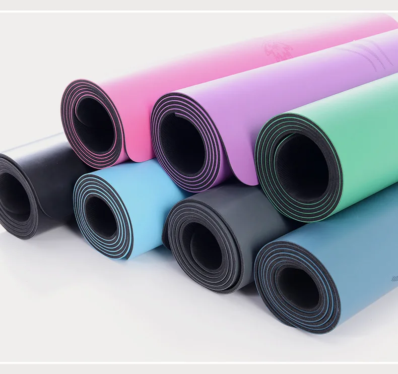 

5mm Custom LOGO ECO-friendly Natural Rubber Fitness Pilates PU Yoga Mat