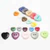 custom 12.5mm 20L two hole solid colored kids resin heart button for clothes