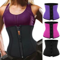 

New Design Cheap Adjustable 4 Hooks Zipper Front Slimming Tummy Neoprene Waist Trainer Women