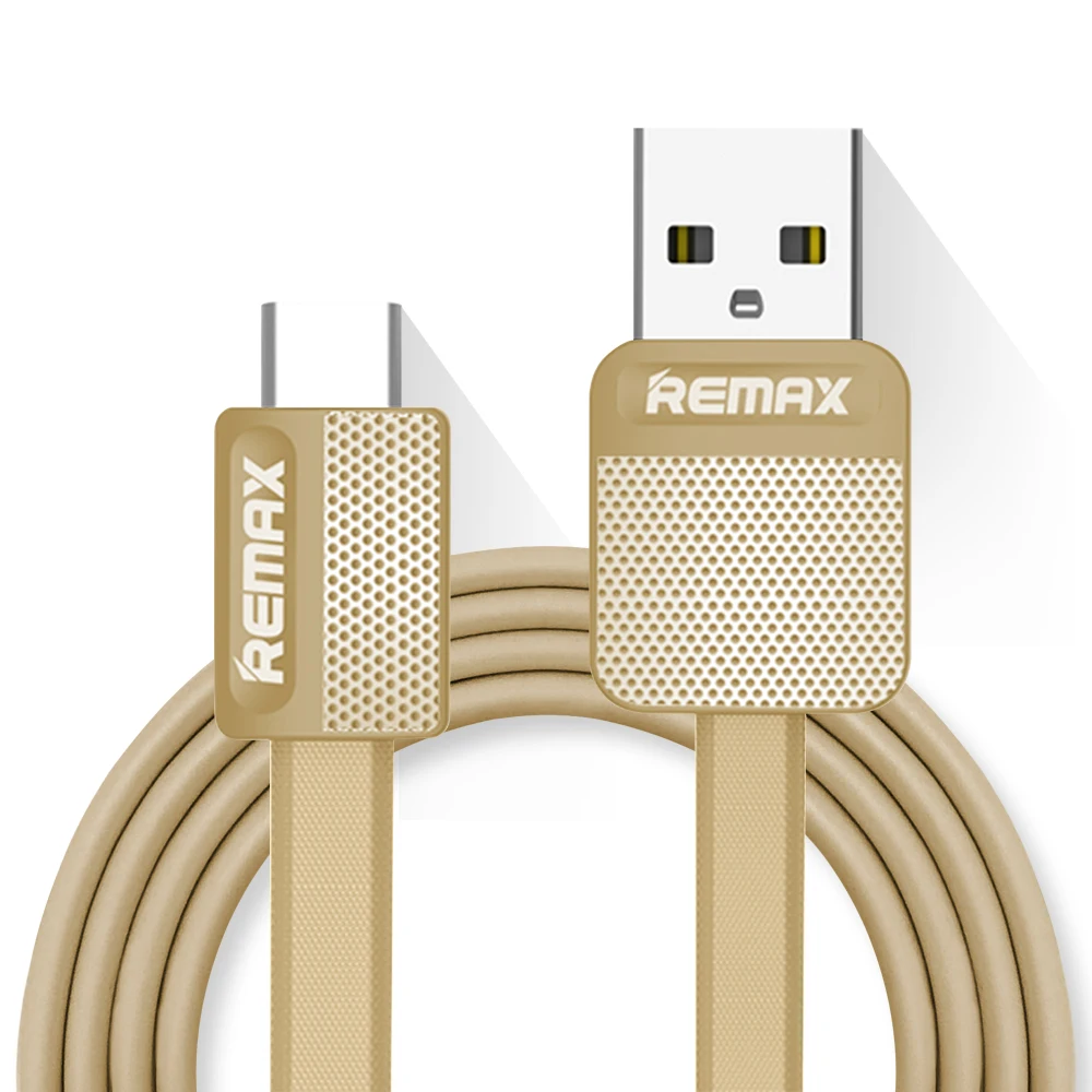 

REMAX Fast Charging Flat Cable Cord Type-C USB Cable, Black;white;gold