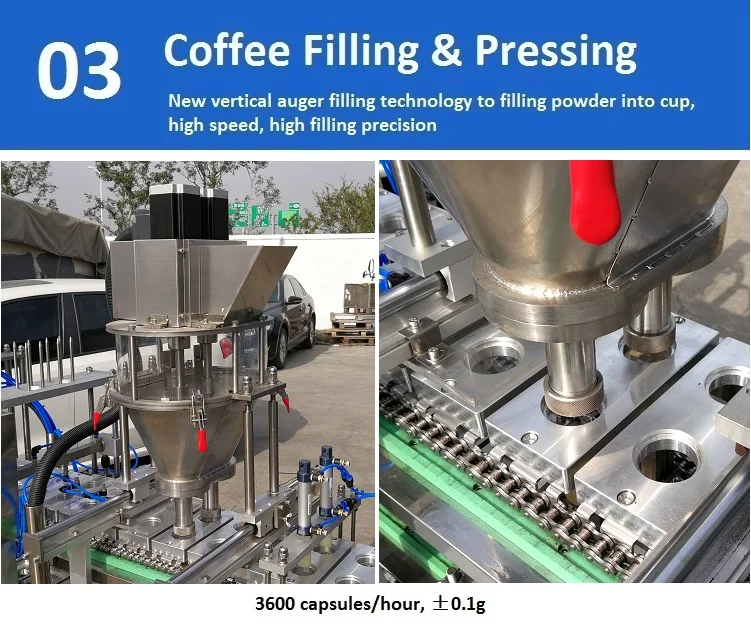 Automatic Coffee Capsules Kcup Kcup K Cup Making Filling Sealing And