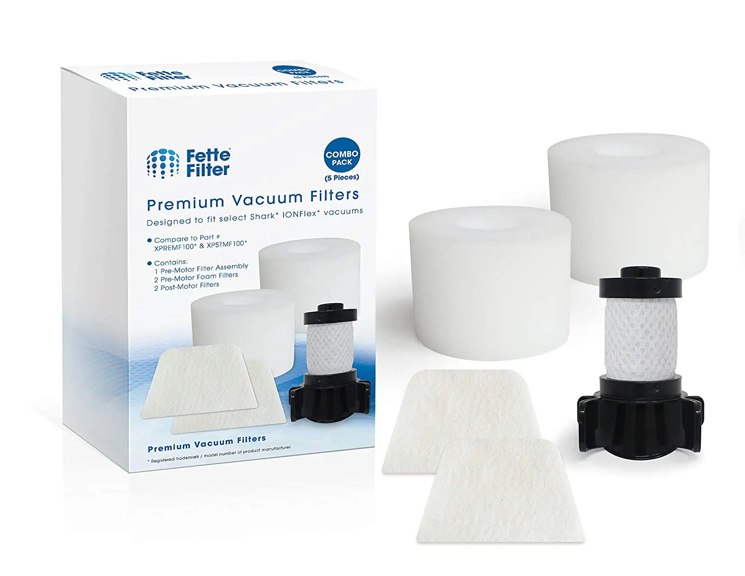 HQRP 7pcs Filter Set for Shark IONFlex DuoClean IF200 IF201 IF202 IF205 IF203Q IC205 IC205CCO IF200W IF251 IF252 IF285 UF280 IF281 IF282 MultiFLEX Cordless Vacuum HQRP Coaster