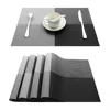Anti-slip heat insulation stain-resistant pvc woven vinyl foldable placemat table mat, pvc plastic vinyl gird placemat