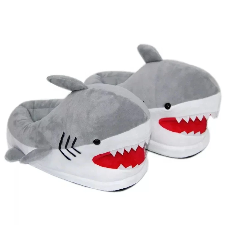 

Great white shark animal cartoon plush toy indoor slipper shoes