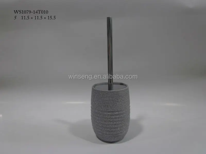 grey toilet brush holder