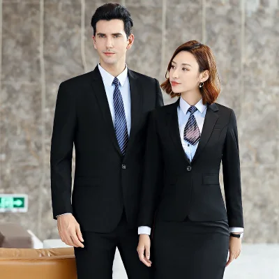 

New Customized Woman and Men Slim Fit Plaid Suits Office Uniform Suits, Can be customized