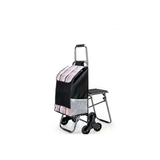 Rolling Push Shopping Trolley Bag With Trolley Bag With