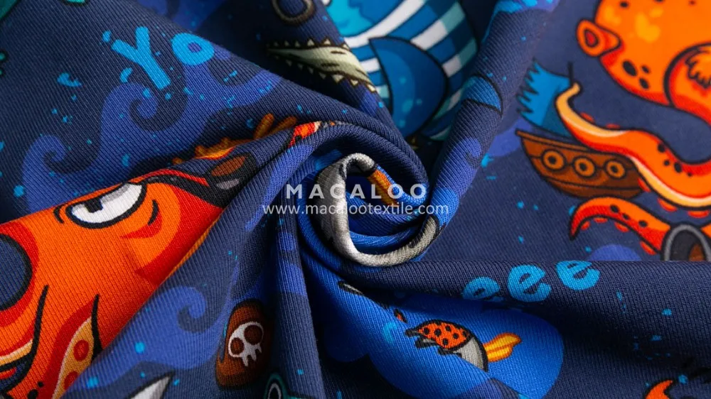 MOQ 1 yard 95% cotton 5% spandex digital printed fabric