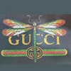 Custom Dragonfli Hot Fix Patch Design Rhinestone Heat Transfer Motif