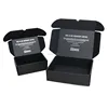 Personalized postage box , custom corrugated cardboard black matte shipping box