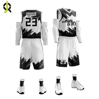 

Wholesale Latest Custom College Cheap Basketball Clothing Set Sublimation Printing Reversible Basketball Jersey Uniform Design