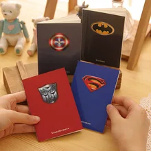 2016 Hero Theme Mini Notebook Daily Writing Pad Personal Diary Book Office Stationery 4 Designs Promotional Free Shipping