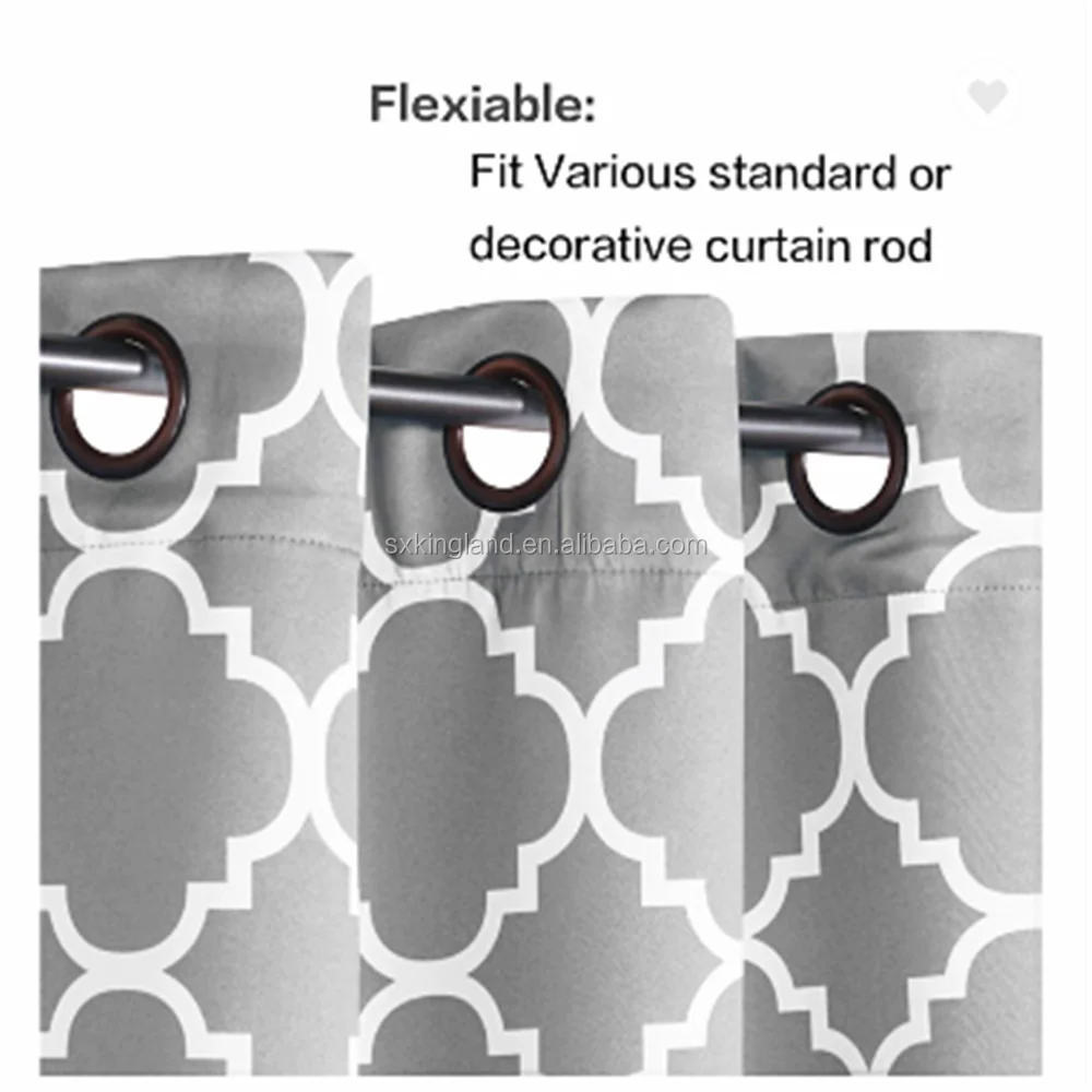 American Style Print Blackout Window Curtain And Drape Fabric Dope