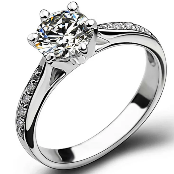 

Fashion Charm Zircon gemstone ring 925 silver for Women Jewelry, White
