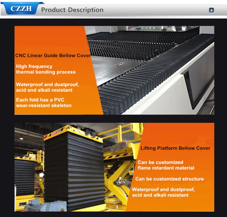 Fabric Nylon Accordion Linear Slide Way Cnc Bellows Cover Buy Cnc