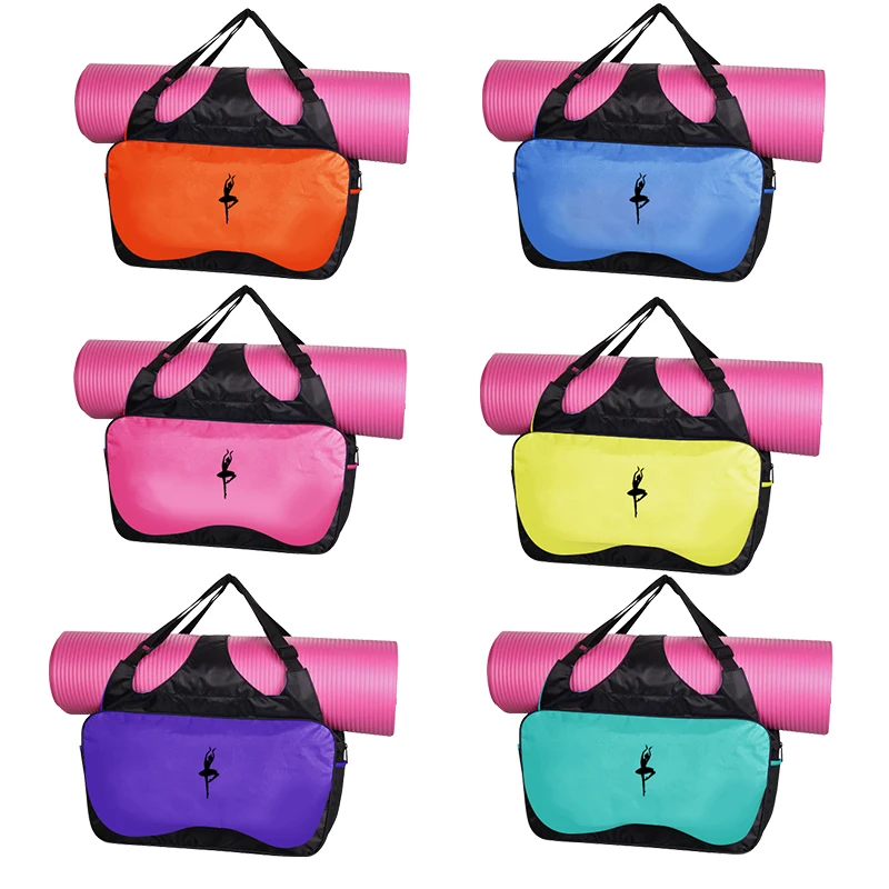Eco Friendly Large Pockets Yoga Mat Carrier Bag For Women Holder