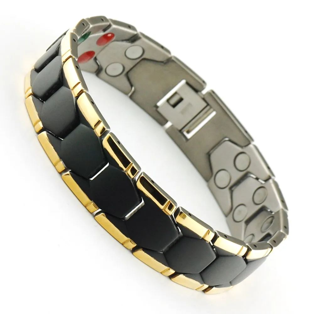 High Quality Two Row Germanium Bracelet Jewelry Japan With Ip Copper Color Plating